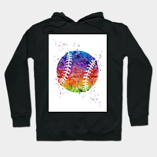 Baseball Ball Watercolor Sports Gifts Hoodie